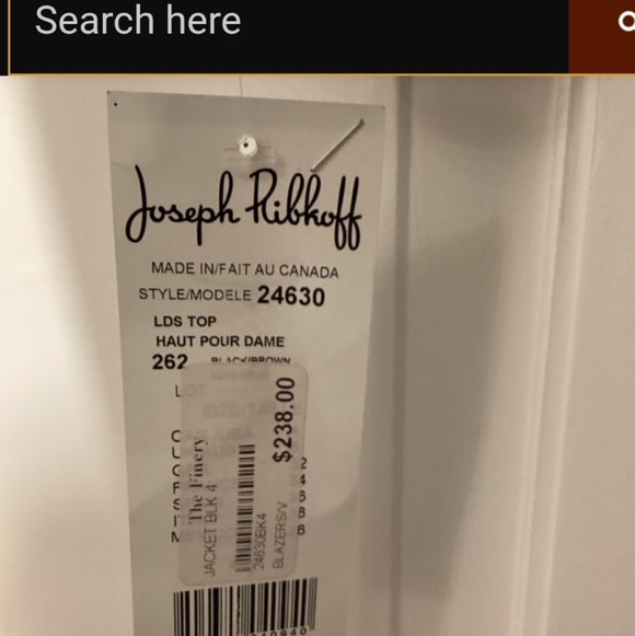 Joseph Ribkoff Black Cardigan with Ruffle Detail - Picture 2 of 4